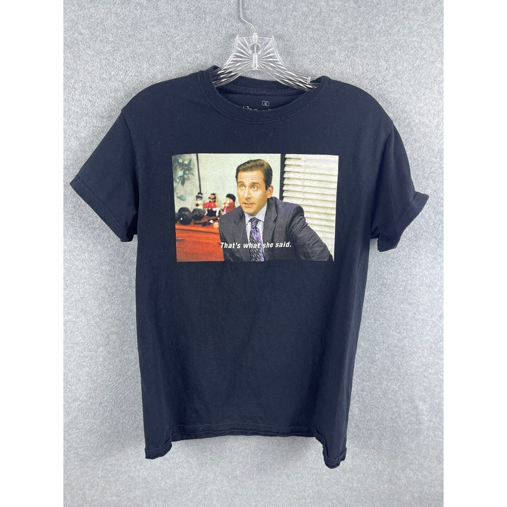 Office Thats What She Said Michael Scott Shirt Size S Blue Short Sleeve Funny